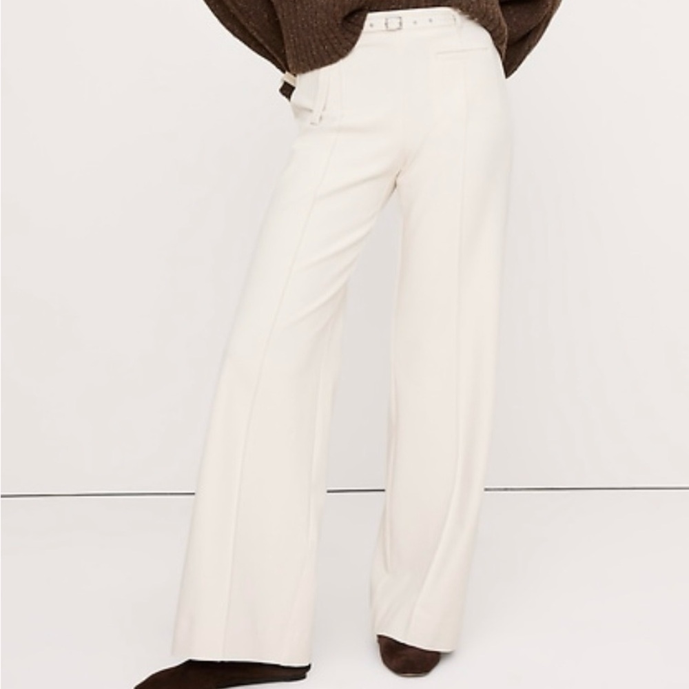 Banana Republic women’s flared pants with self belt